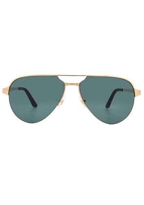 Cartier Santos De Cartier Green Pilot Sunglasses CT0386S 002 60