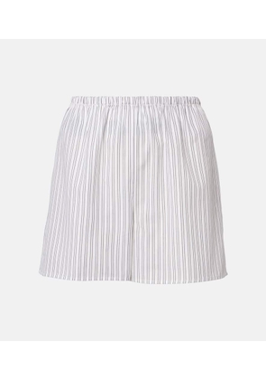Asceno Cairo striped cotton-blend shorts