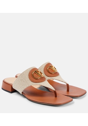 Valentino Garavani VLogo Signature canvas thong sandals