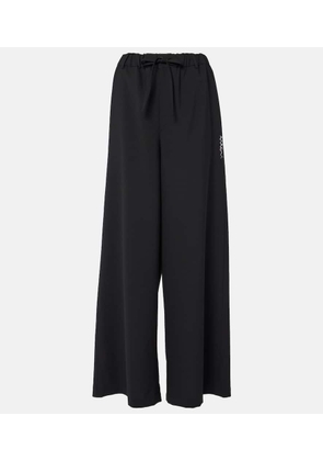 Marni High-rise gingham wide-leg pants