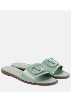 Valentino Garavani VLogo Signature patent leather slides