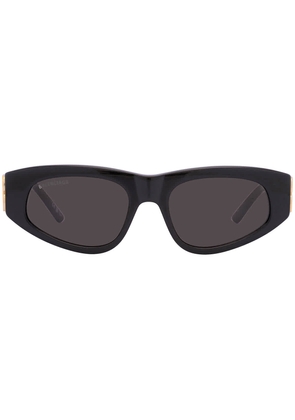 Balenciaga Grey Cat Eye Ladies Sunglasses BB0095S 001 53