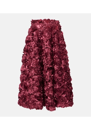 Rotate Sun floral-applique high-rise maxi skirt