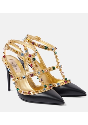 Valentino Garavani Rockstud leather slingback pumps