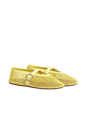 ALAÏA Ballet Flat in Jaune Citron - Yellow. Size 35 (also in 36, 40, 41).