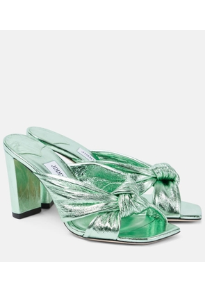 Jimmy Choo Avenue 85 metallic leather sandals