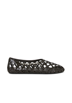 ALAÏA Ballerina Flat in Kaki - Brown. Size 36 (also in 36.5, 37, 37.5, 38, 38.5, 39, 39.5, 40, 41).
