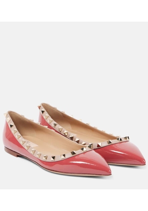 Valentino Garavani Rockstud patent leather ballet flats