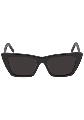 Saint Laurent Grey Cat Eye Ladies Sunglasses SL 276 MICA 001 53