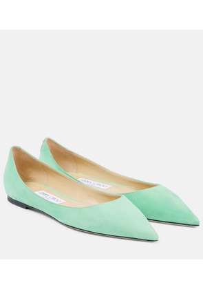 Jimmy Choo Love suede ballet flats