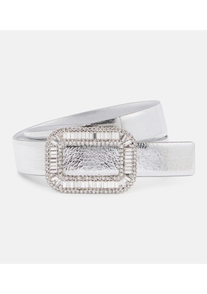 Roger Vivier Pilgrim metallic leather belt