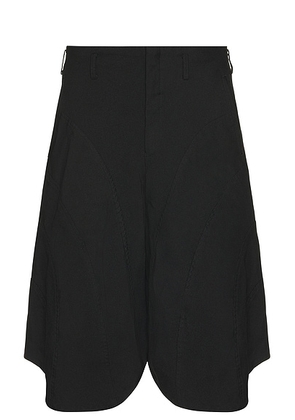 COMME des GARCONS Homme Plus Gabardine Garment Treated Shorts in Black - Black. Size XL (also in ).