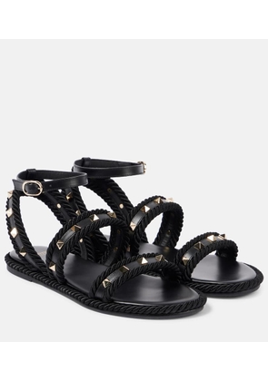 Valentino Garavani Rockstud Torchon leather sandals