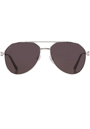 Cartier C Decor Grey Pilot Mens Sunglasses CT0364S 001 59