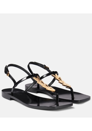 Versace V2025 Chain leather thong sandals