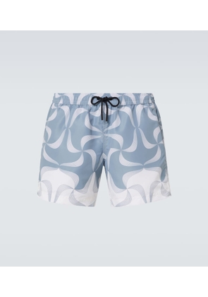 Commas Mantra printed swim trunks