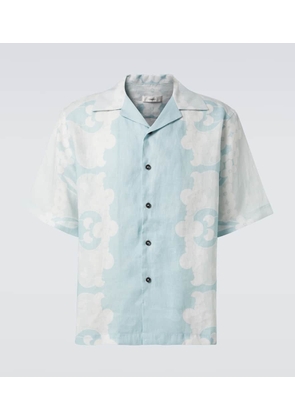 Commas Paradise Floral linen bowling shirt