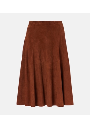 Stouls Sabrina suede midi skirt