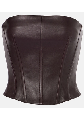 Stouls Rosalia strapless leather top
