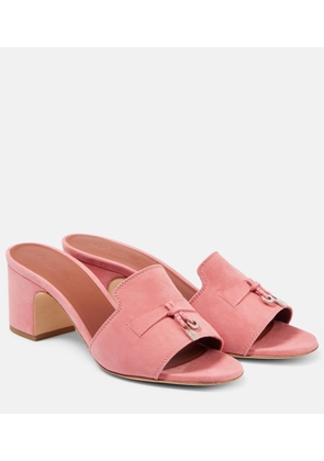 Loro Piana Summer Charms suede mules