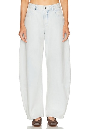 ALAÏA ALAΪA Low Rise Round Leg in Bleu Givre - Blue. Size 34 (also in 38, 40, 42).