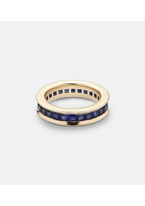 Octavia Elizabeth Ivy Eternity 18kt gold ring with sapphire