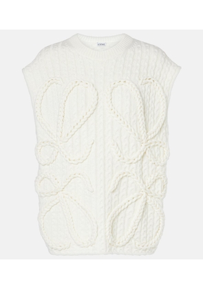 Loewe Anagram cable-knit wool sweater vest