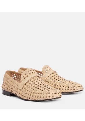 Loro Piana Leon woven leather loafers