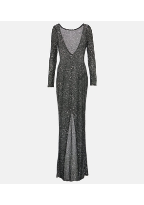 Alessandra Rich Sequined open-back gown