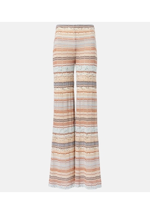 Missoni Wave cotton-blend wide-leg pants