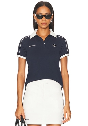 Adidas Originals X Sporty & Rich Polo Tee in Night Navy - Navy. Size XS (also in ).