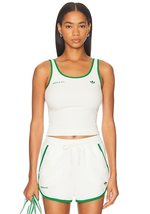 Adidas Originals X Sporty & Rich Tank Top in Off White & Green - White. Size XL (also in ).