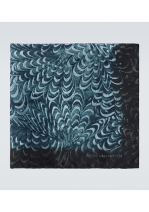 Dries Van Noten Printed silk pocket square