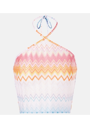 Missoni Zig Zag halter-neck top