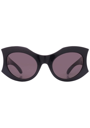 Balenciaga Grey Irregular Ladies Sunglasses BB0256S 001 56