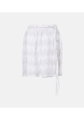 Missoni Zigzag lame wrap skirt
