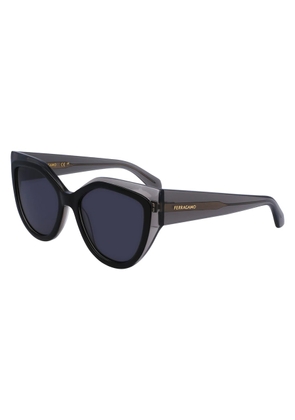 Ferragamo Grey Butterfly Ladies Sunglasses SF2004S 024 53