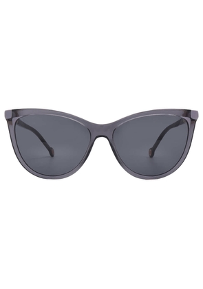 Carolina Herrera Grey Cat Eye Ladies Sunglasses HER 0141/S 0ZLP/IR 58
