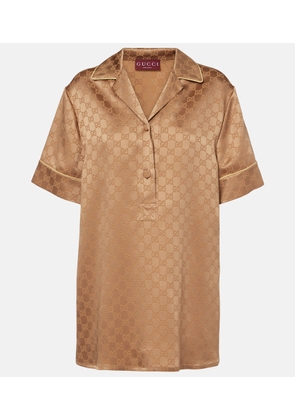 Gucci GG satin blouse