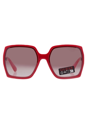 Guess Factory Brown Gradient Square Ladies Sunglasses GO00031 66F 62