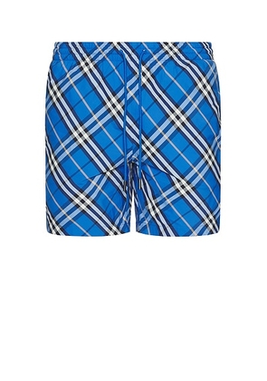 Burberry Check Swim Shorts in Hyacinth IP Check - Blue. Size L (also in M, S, XL/1X).