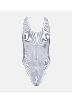 Jean Paul Gaultier Pinstripe Body Morphing swimsuit