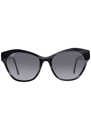 Maui Jim Kila Neutral Grey Browline Ladies Sunglasses GS819-02A 54