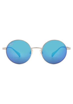 Maui Jim Mokupuni Blue Hawaii Round Unisex Sunglasses B888-17 52