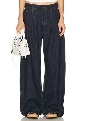 EB Denim Kendall Pleated Barrel in Midnight Cowboy - Blue. Size 25 (also in 30).