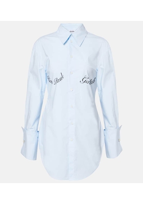 Jean Paul Gaultier Logo cotton-blend poplin shirt