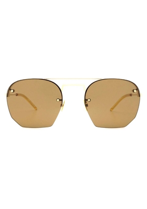 Saint Laurent Bronze Irregular Mens Sunglasses SL 422 001 52