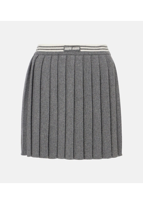 Miu Miu Cashmere and wool miniskirt