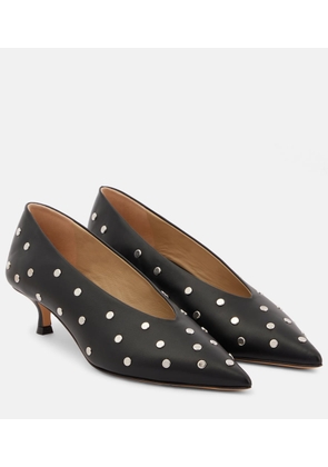 Le Monde Beryl Studded leather pumps