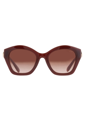Coach Gradient Brown Geometric Ladies Sunglasses HC8421U 584174 54
